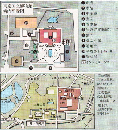 東京国立博物館の地図