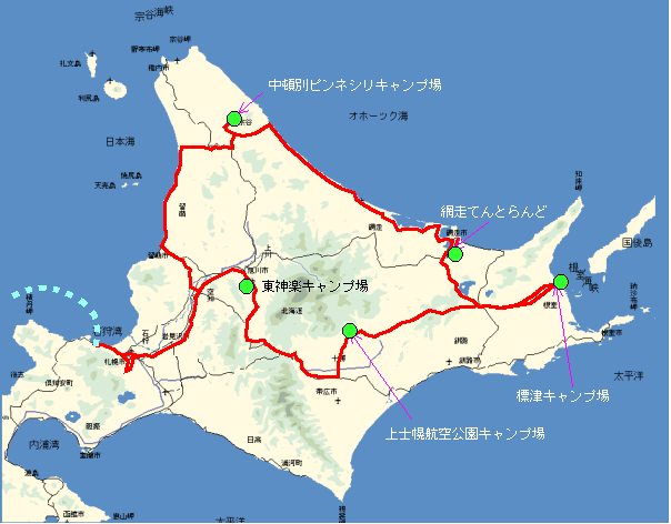 Hokkaido 2006 map
